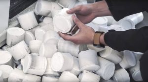 Compacted paper dust briquettes from WEIMA