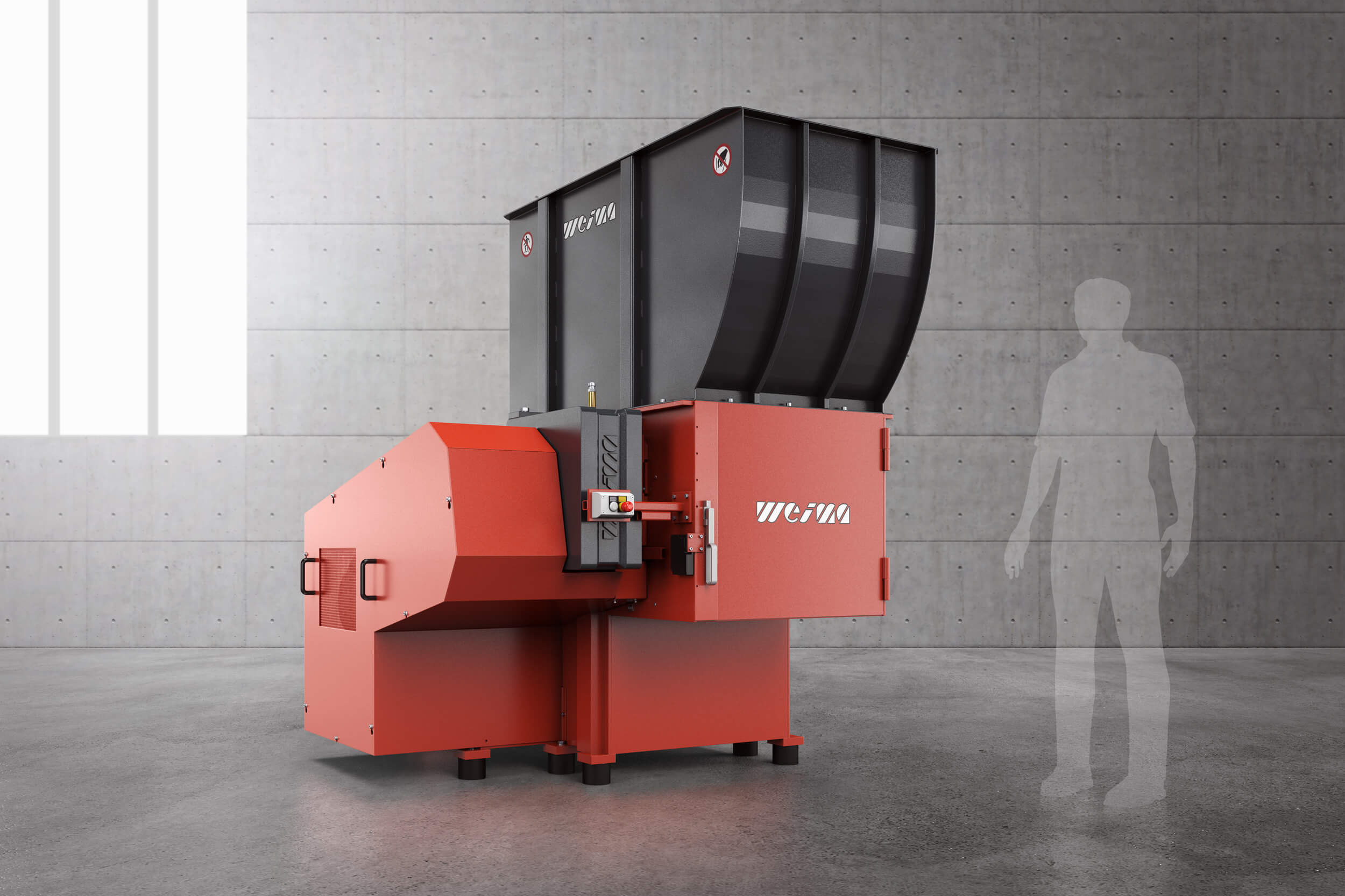 The WEIMA WLK 800 single-shaft shredder