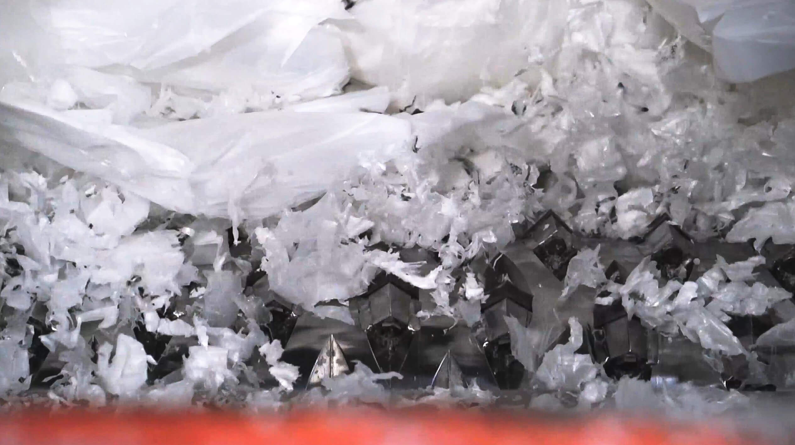 Kunststoff, Rotor, Shredder, Zerkleinerung shredding of plastic