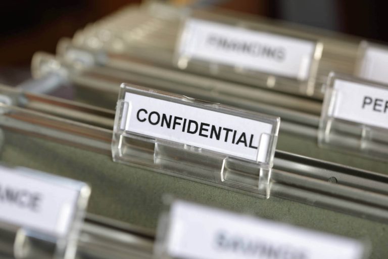 Destruction of confidential files by WEIMA