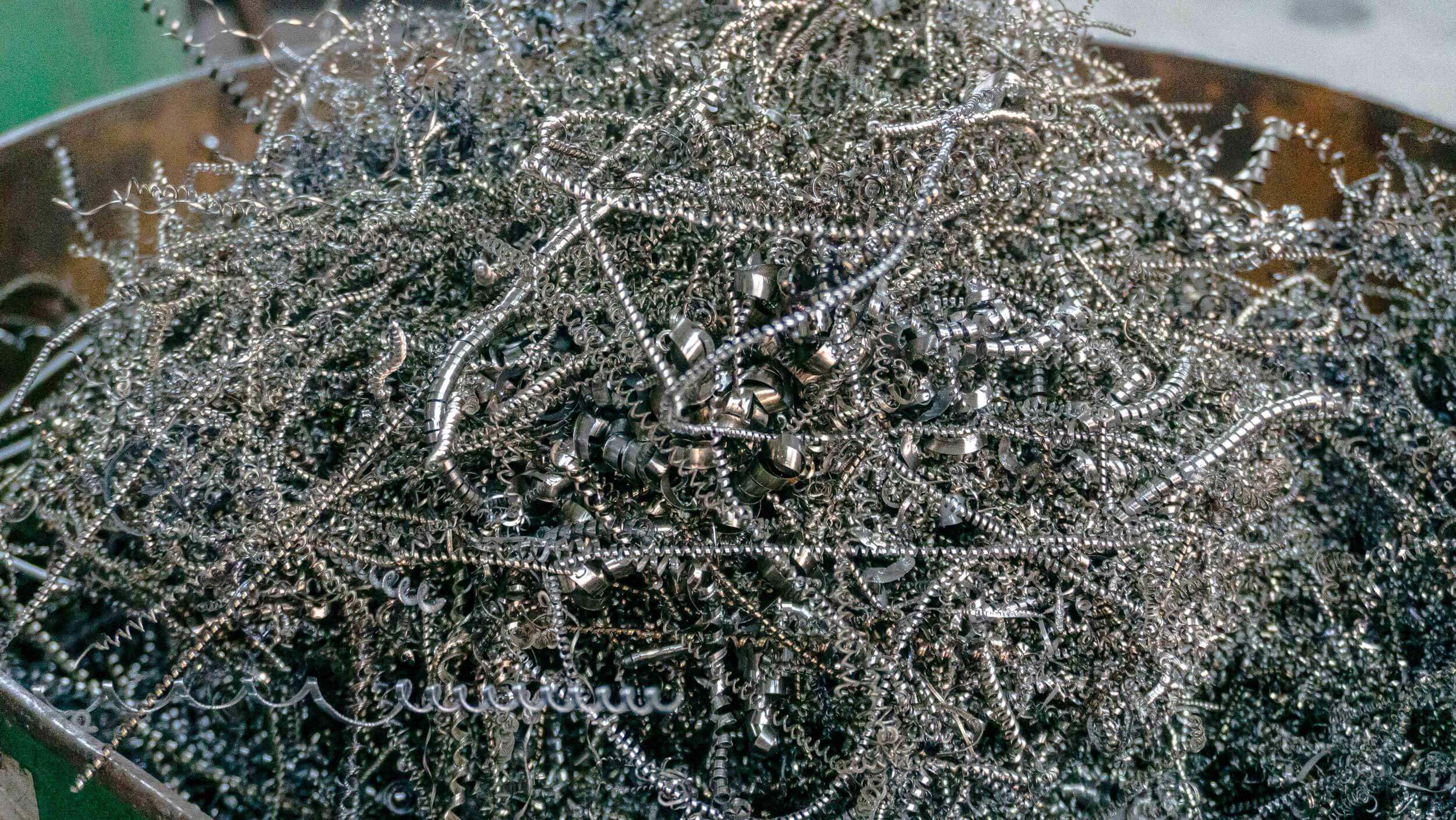 Swarf from turning and CNC milling