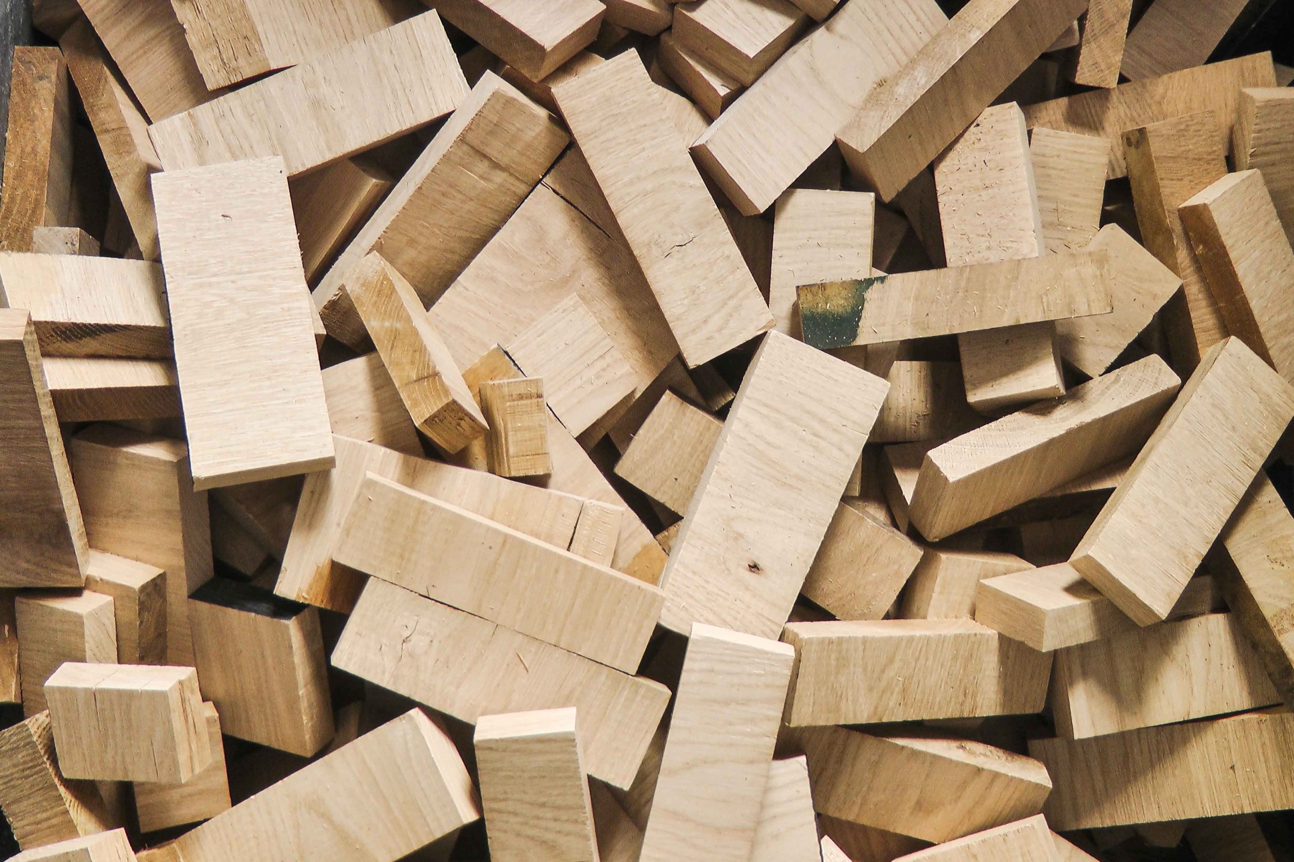 Wood scrap such as squared timber and hardwood cuttings