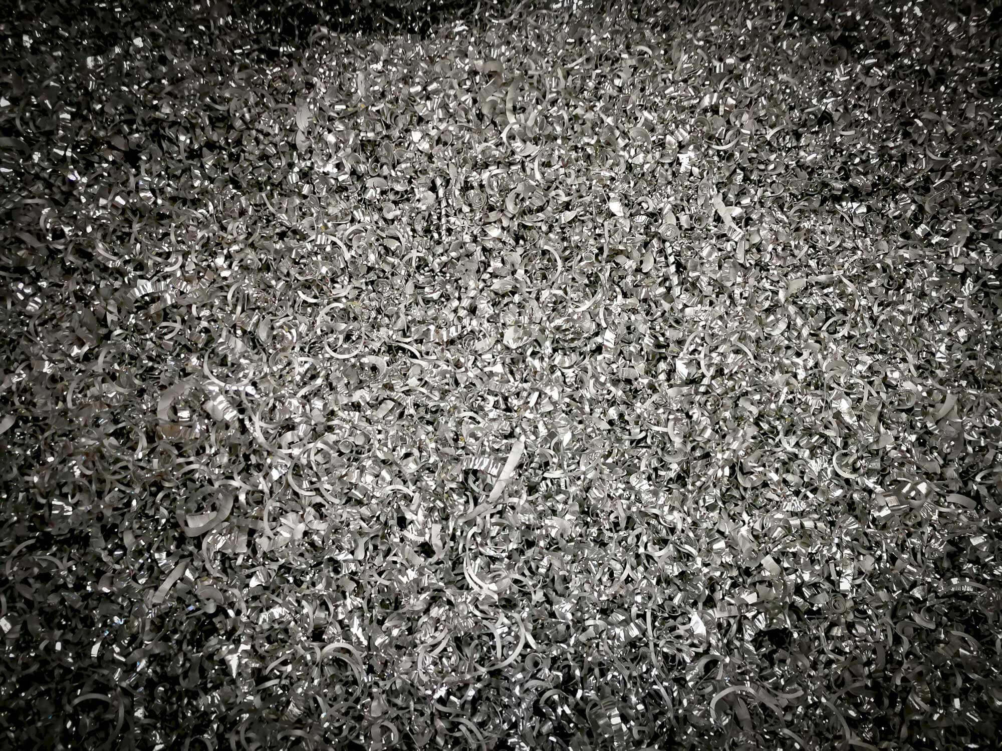 Magnesium shavings before shredding