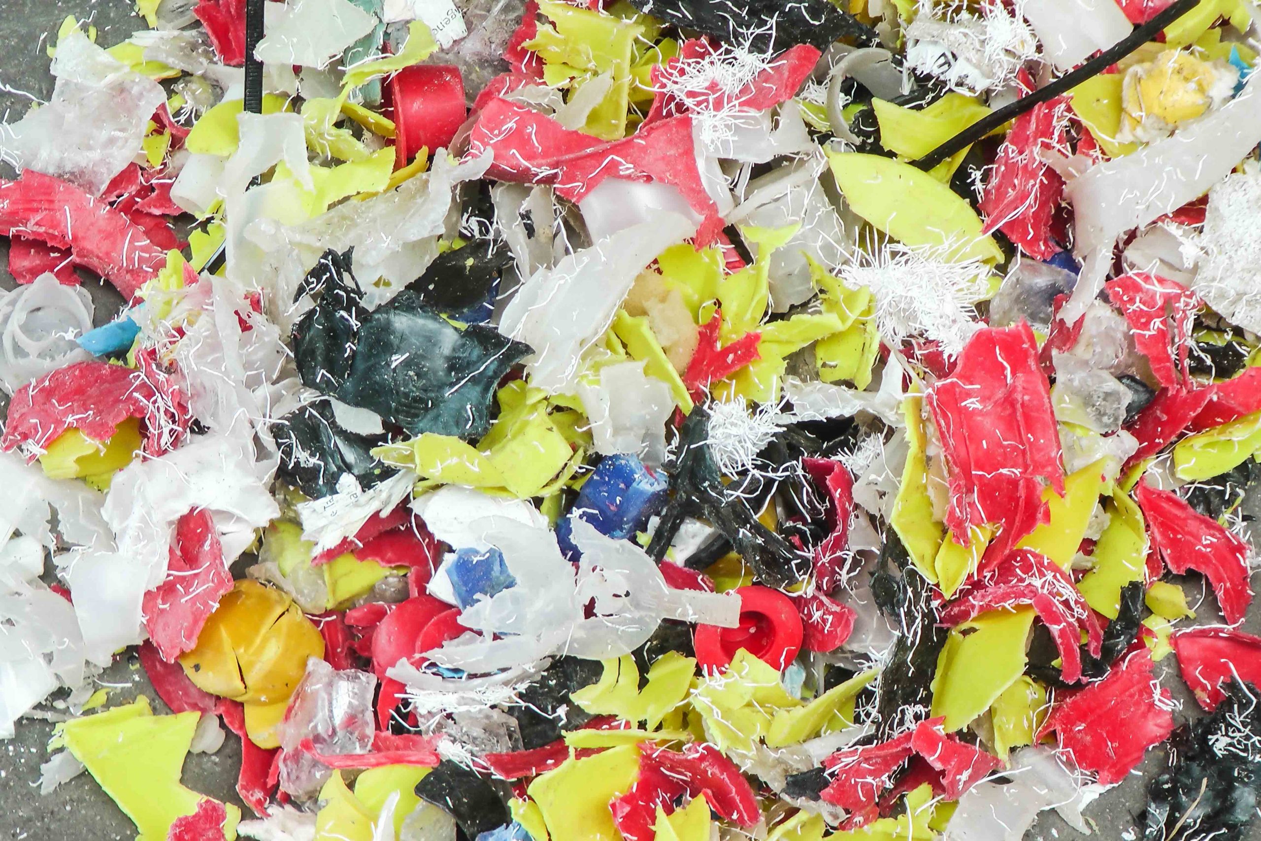 Shredded medical waste