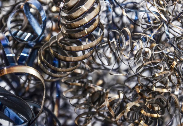 Metall Späne vor dem Recyclingprozess