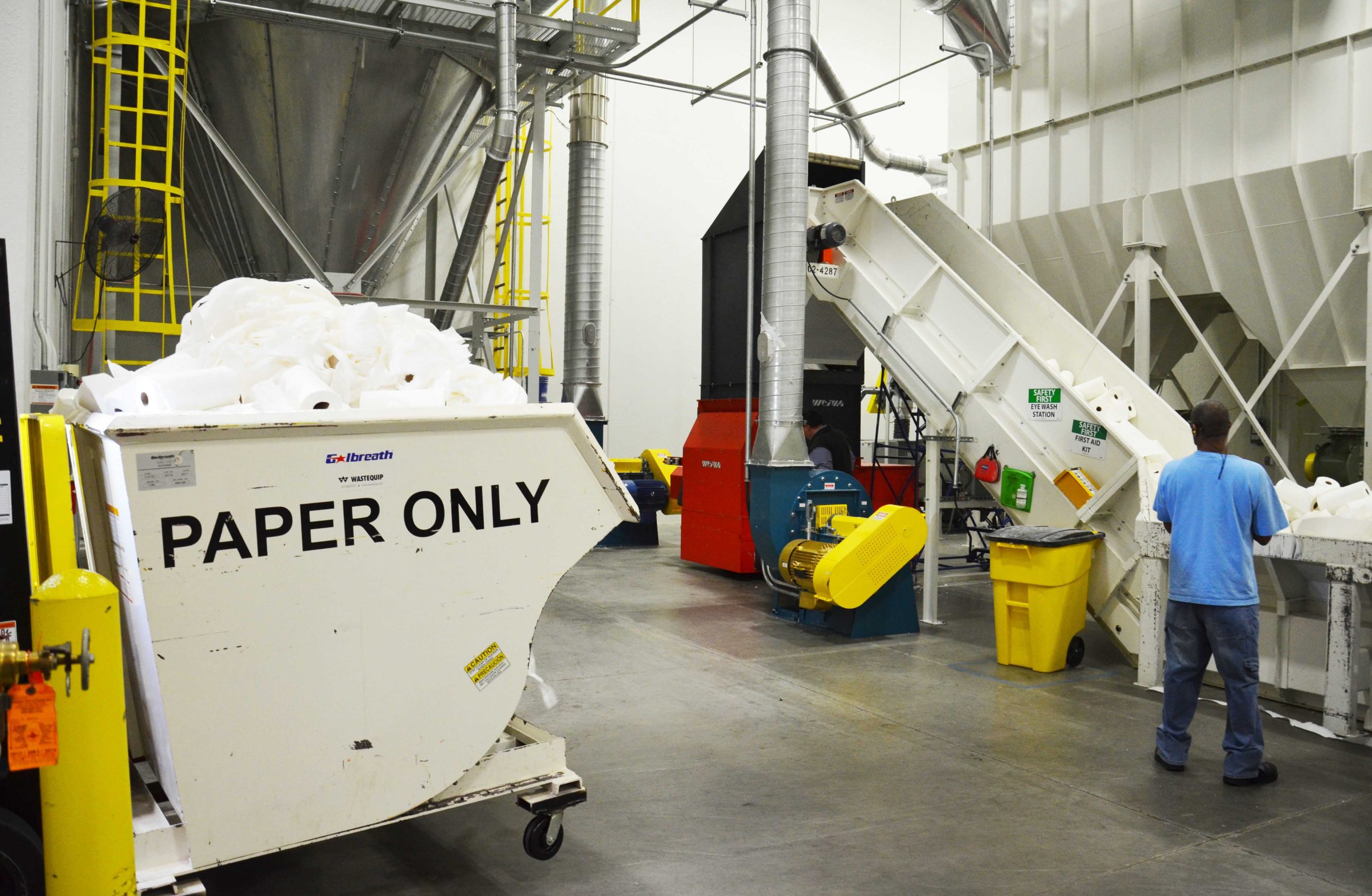Production waste from paper production is directly recycled