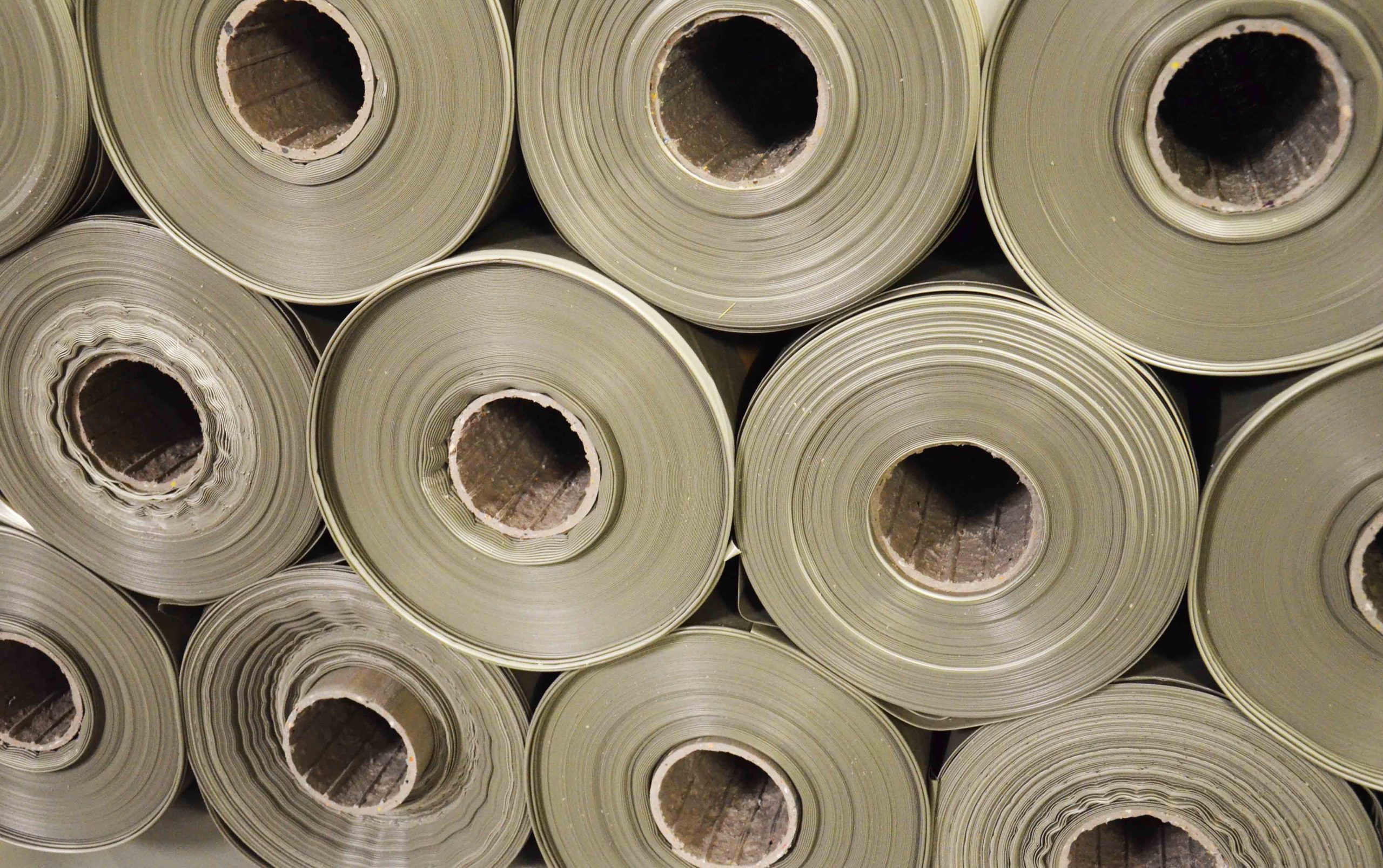 Recycled film is put on rolls for further use