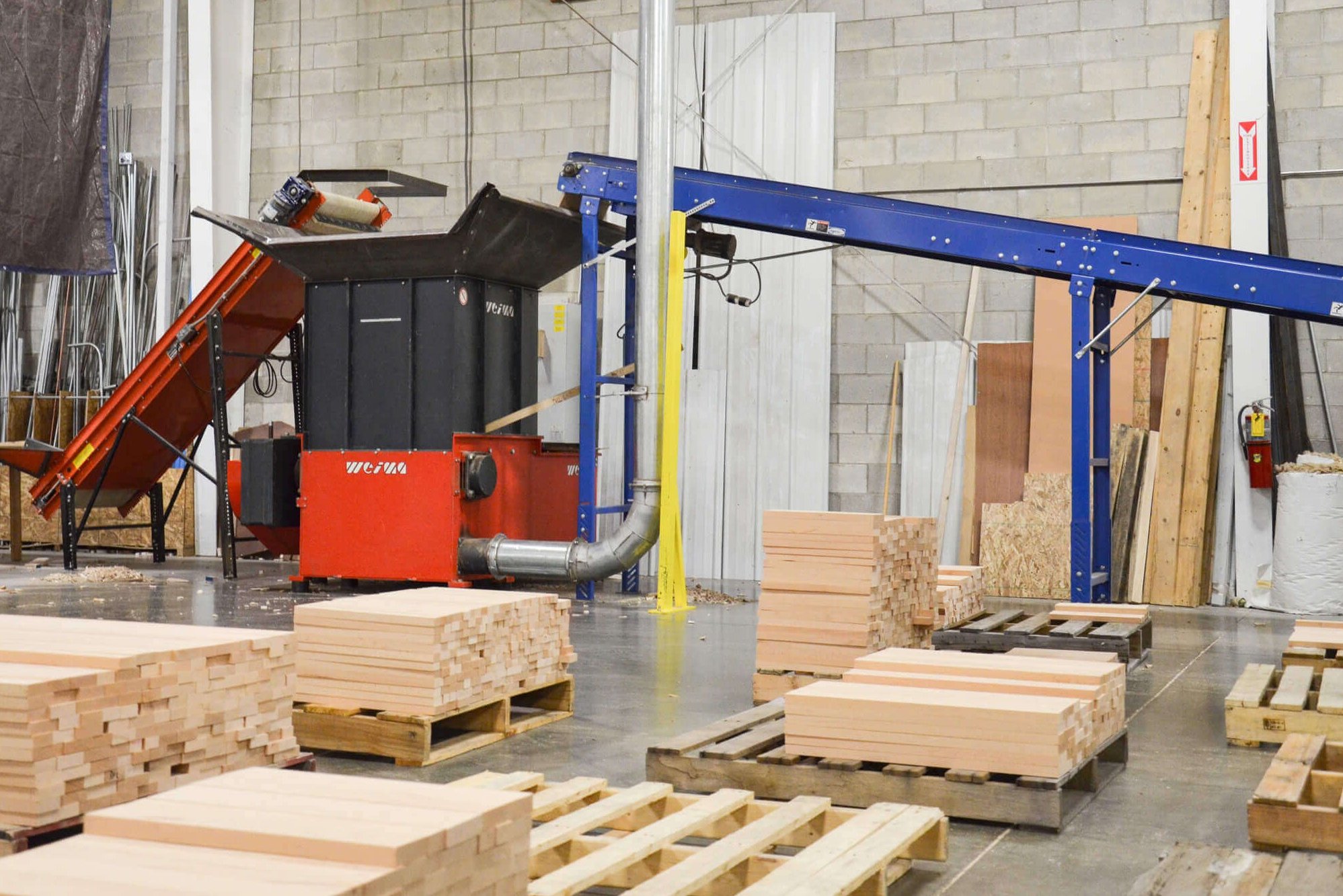 WEIMA WL 10 Shredder in einer Produktionslinie