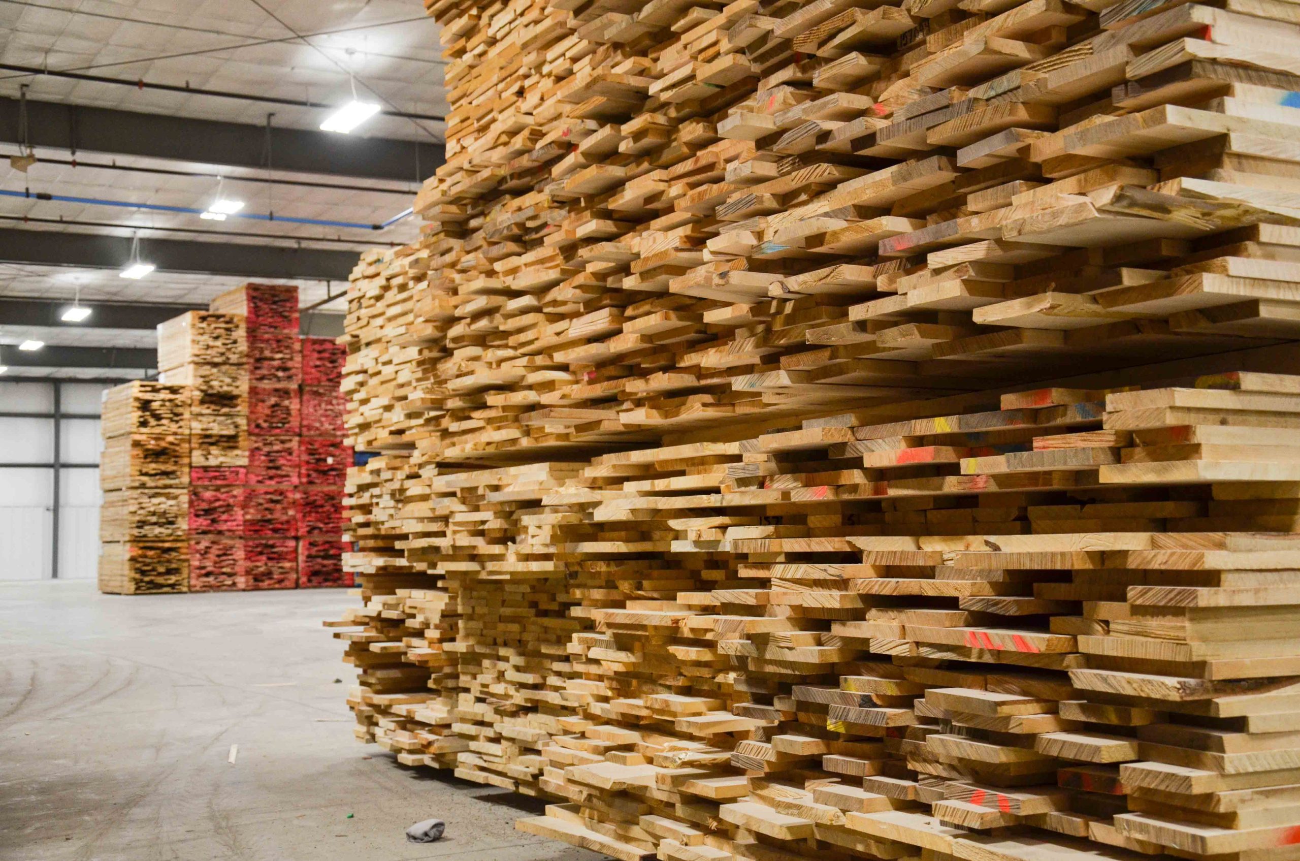 Waste wood from the carpentry workshop