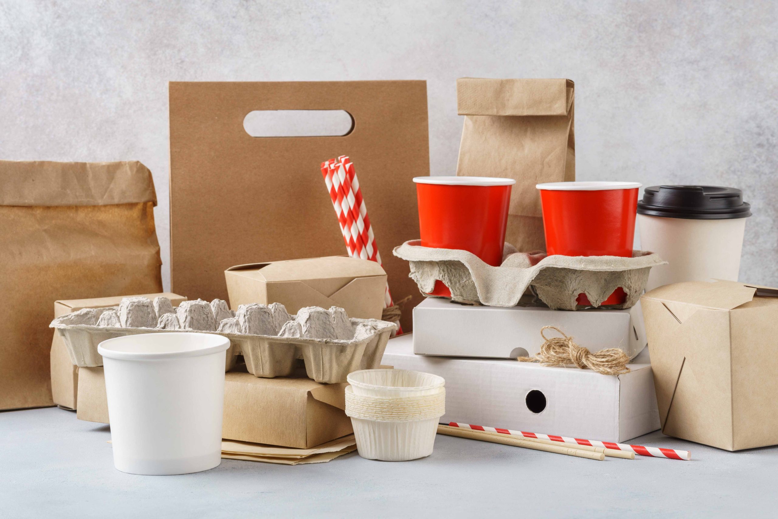 Packaging waste before shredding