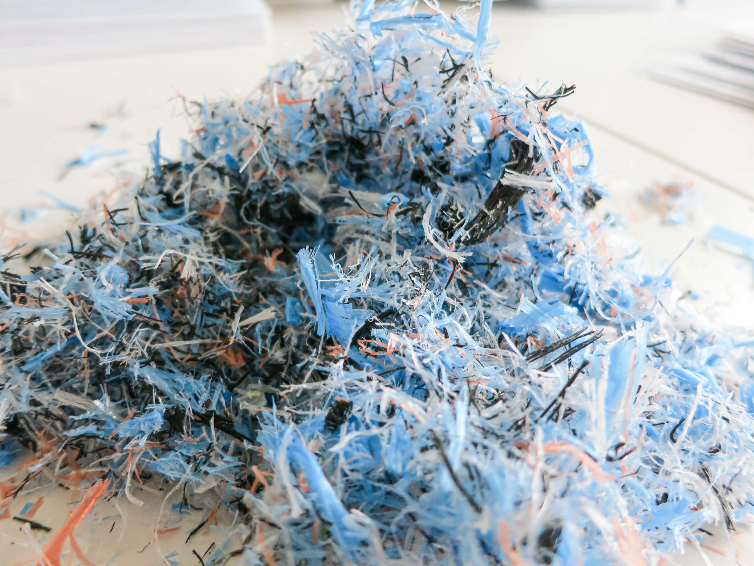 Shredded packing cords