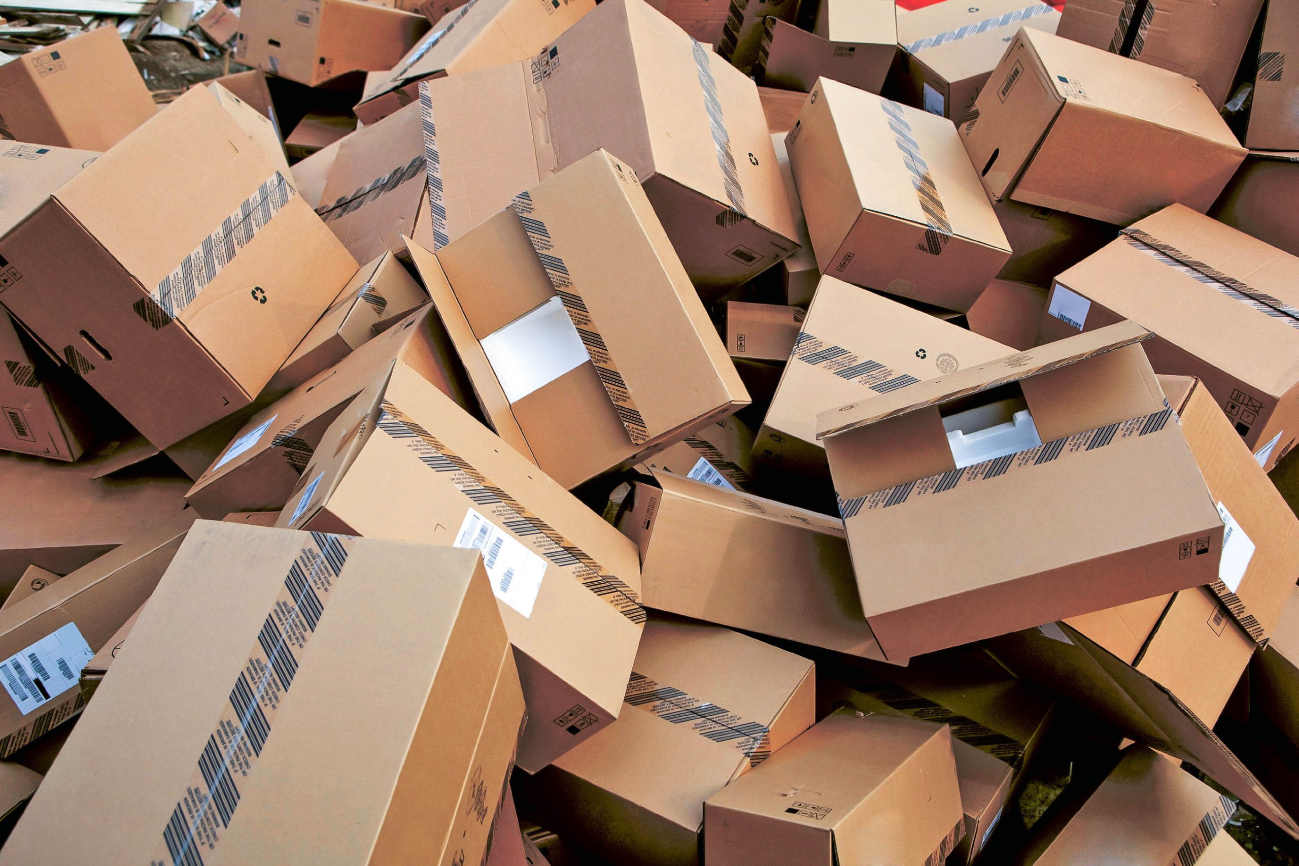 Shipping cartons must also be shredded in order to be recycled.