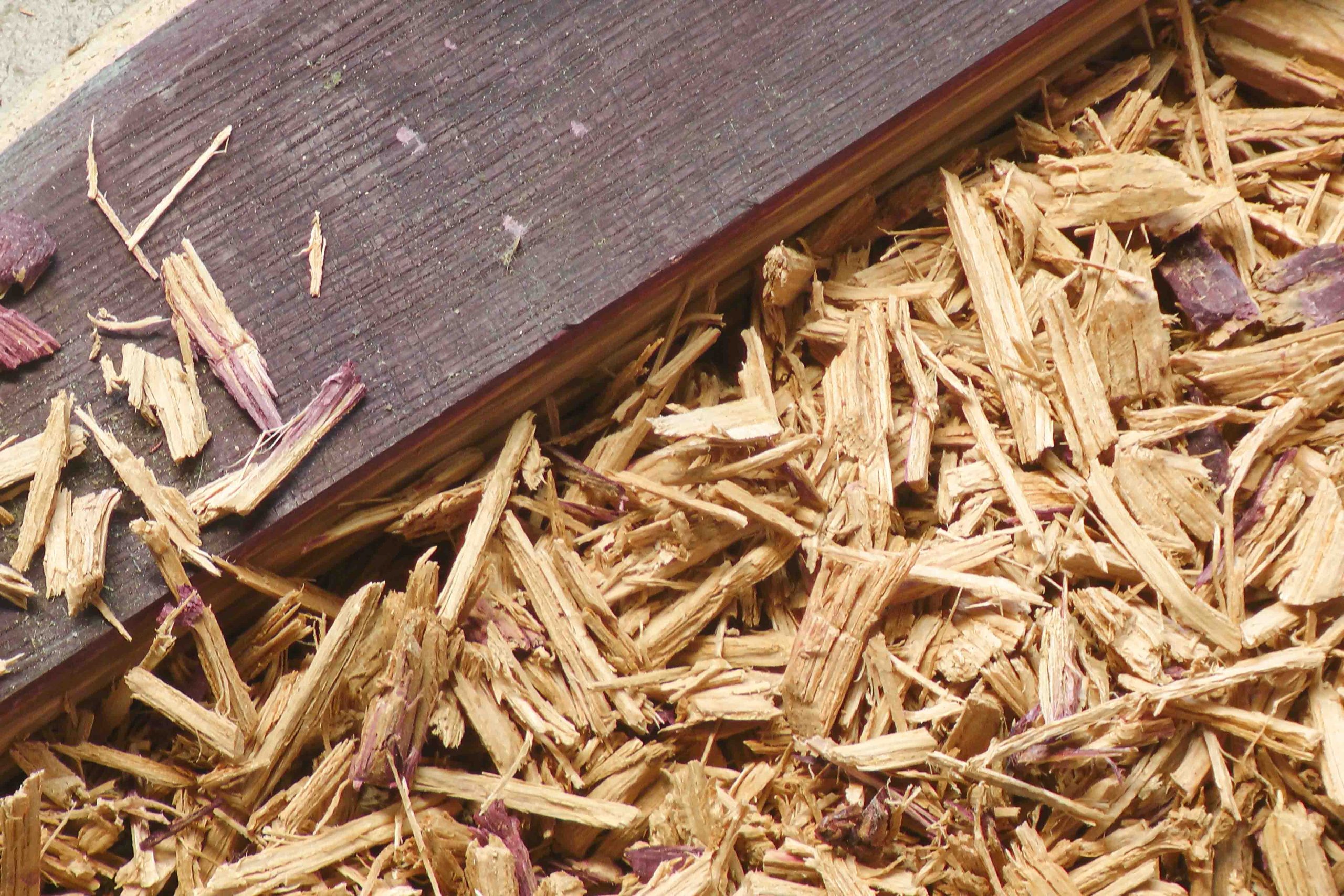 Wood scrap from old wine barrel lids