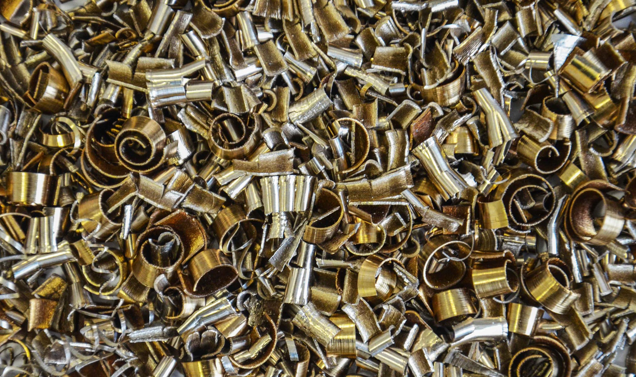 Bronze chips before briquetting