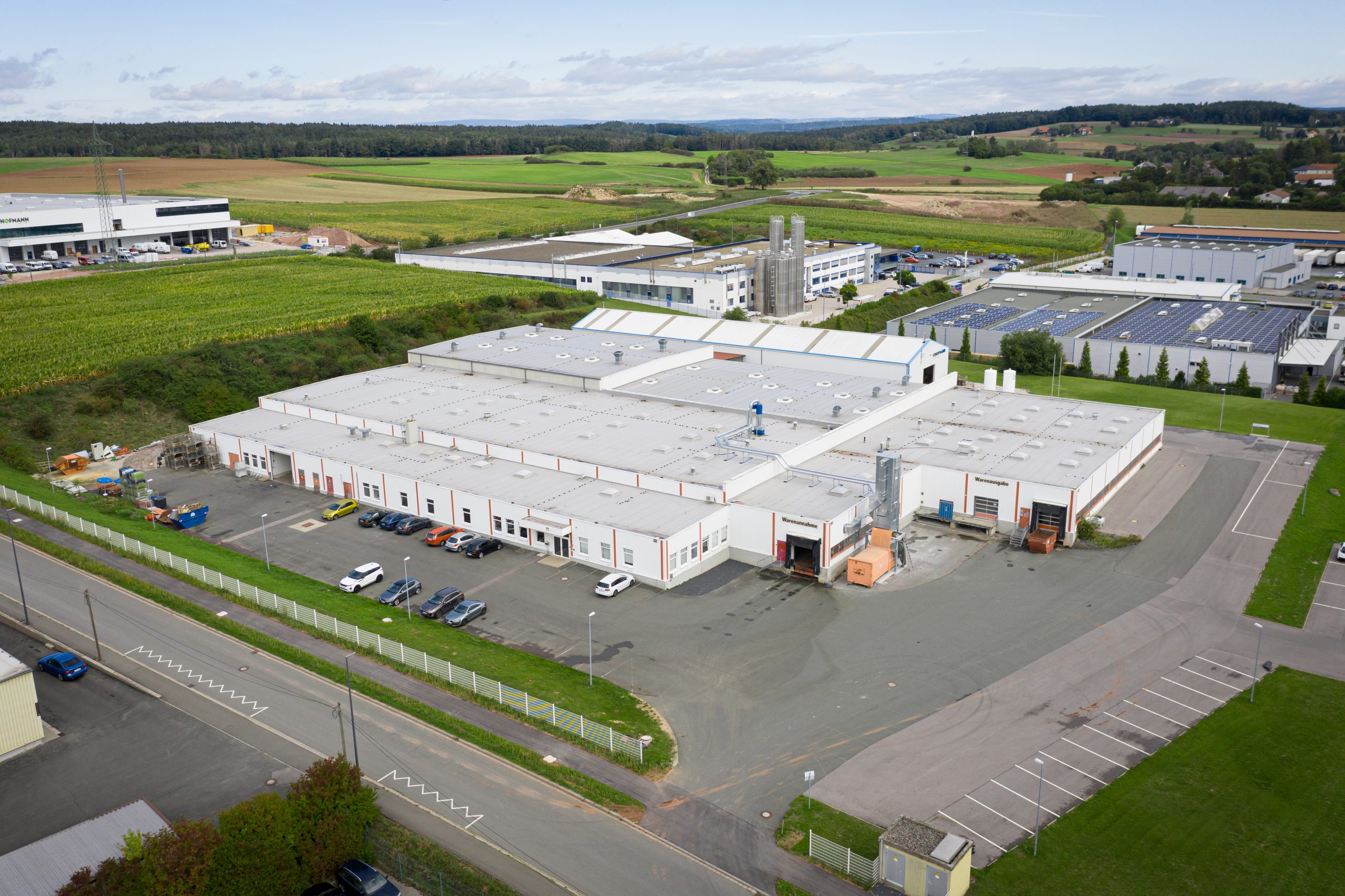 Aerial view of easy2cool GmbH in Lichtenfels, Bavaria
