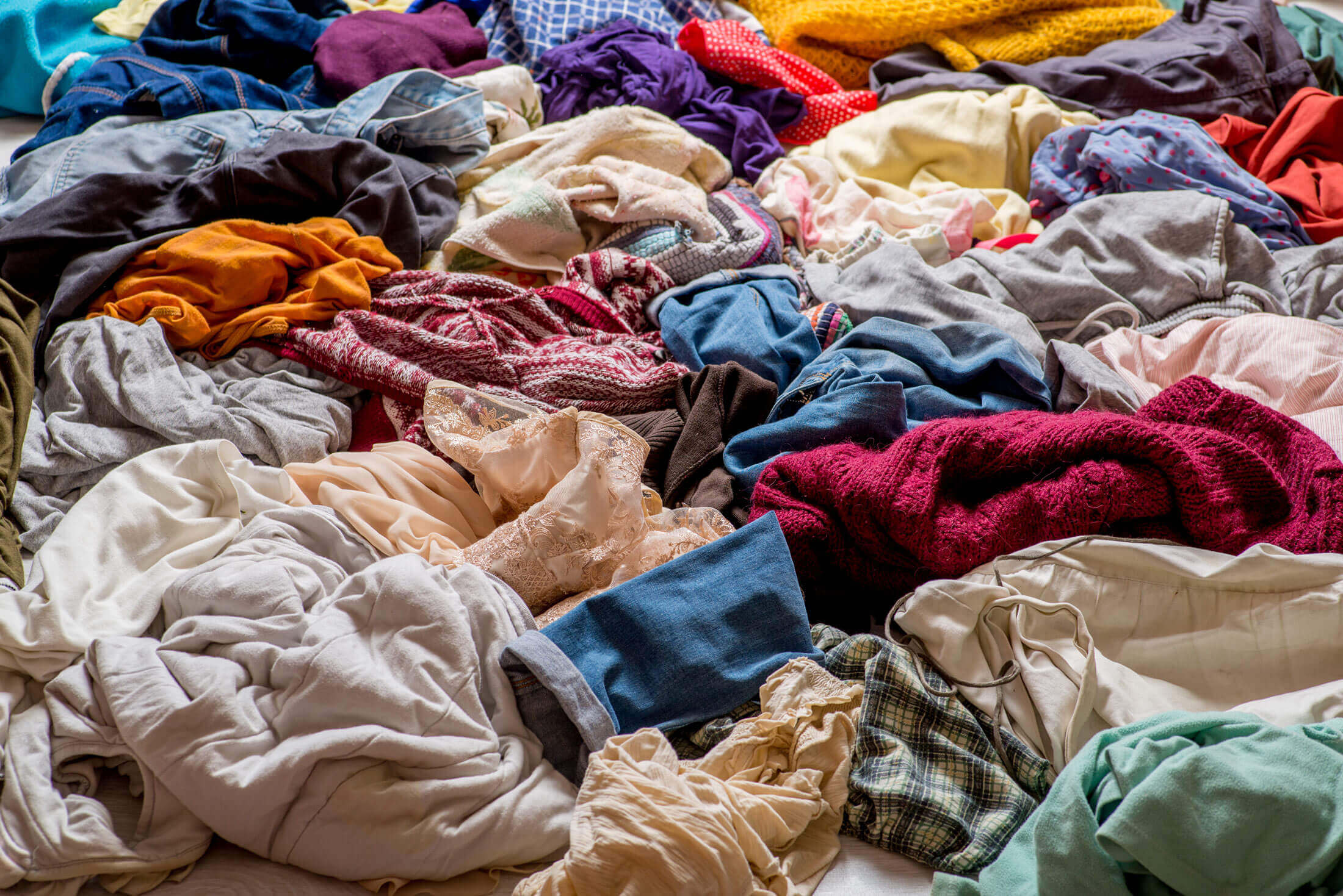 Textiles before shredding