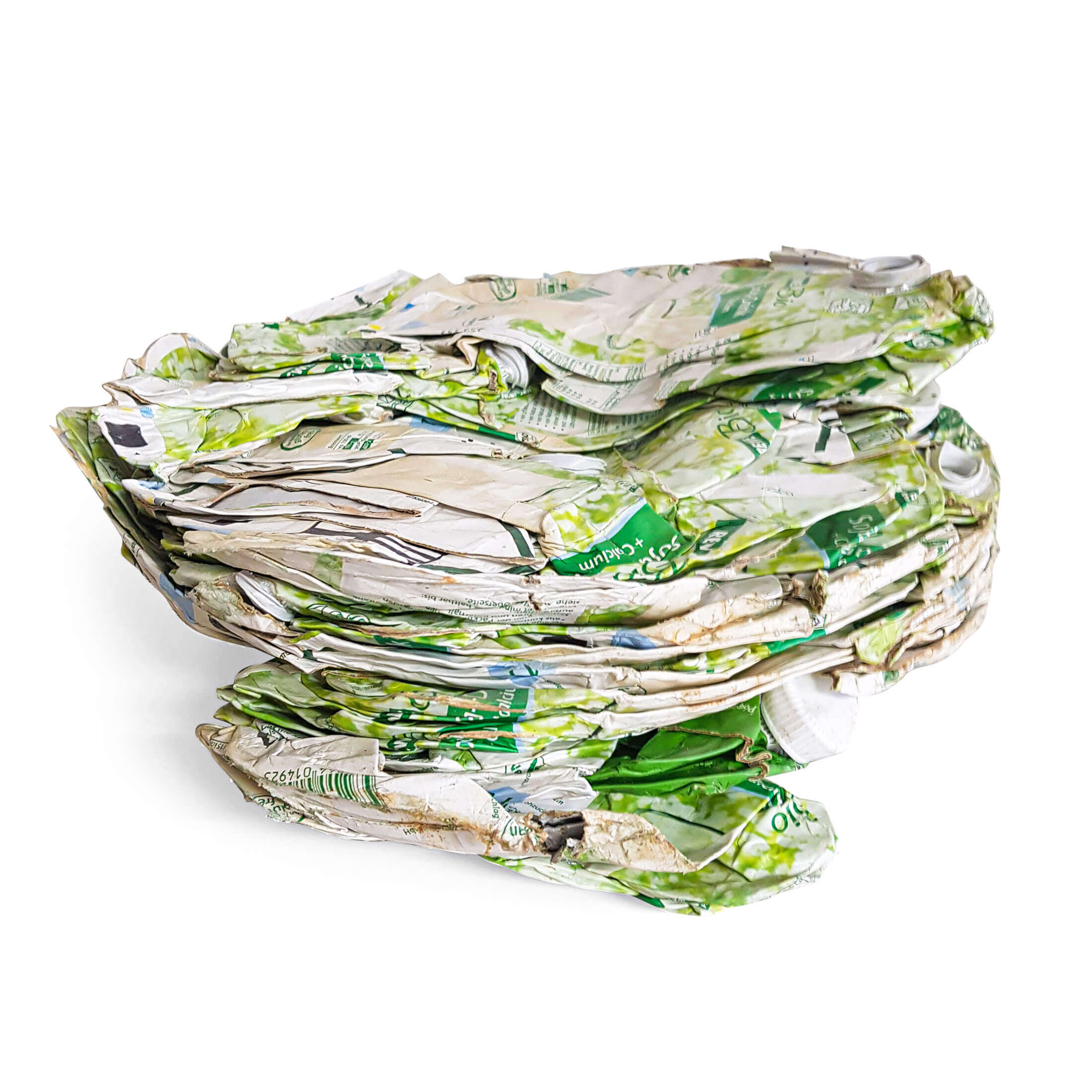 Compacted disc of milk packages