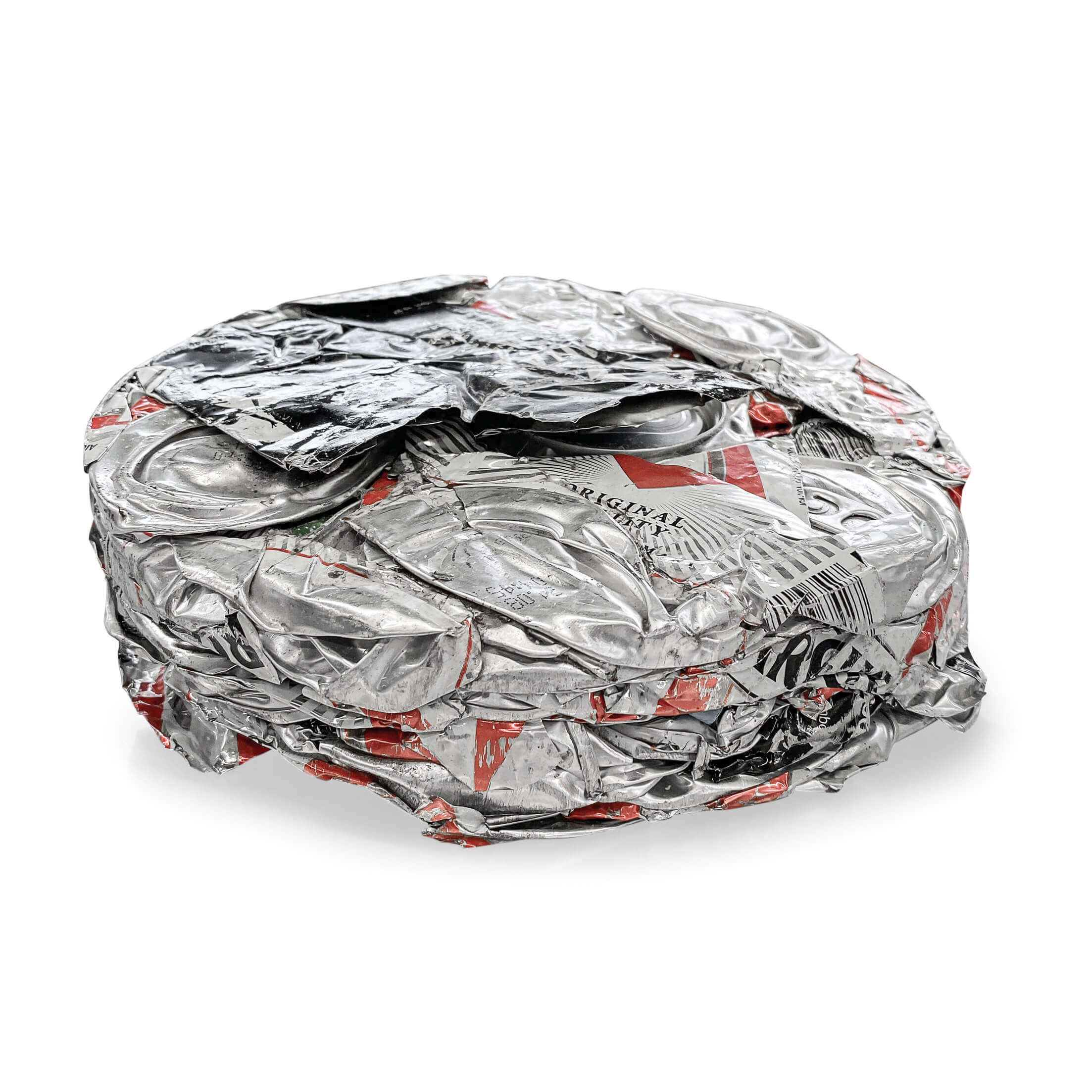 Compressed disc of beverage cans