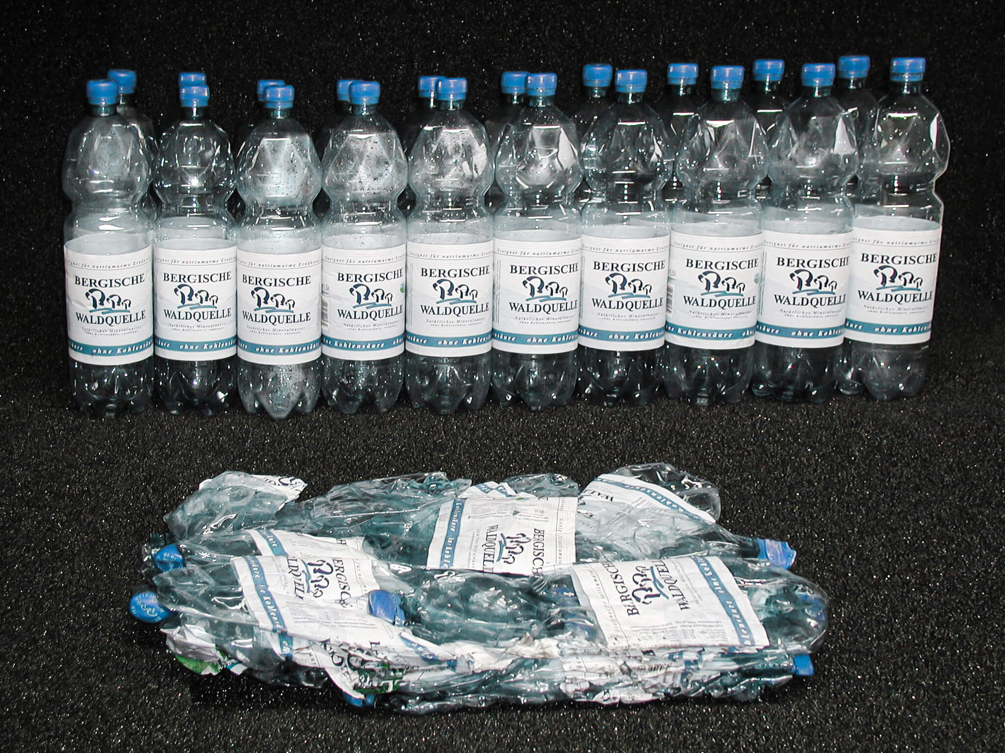 Reducing volume of PET bottles with PUEHLER
