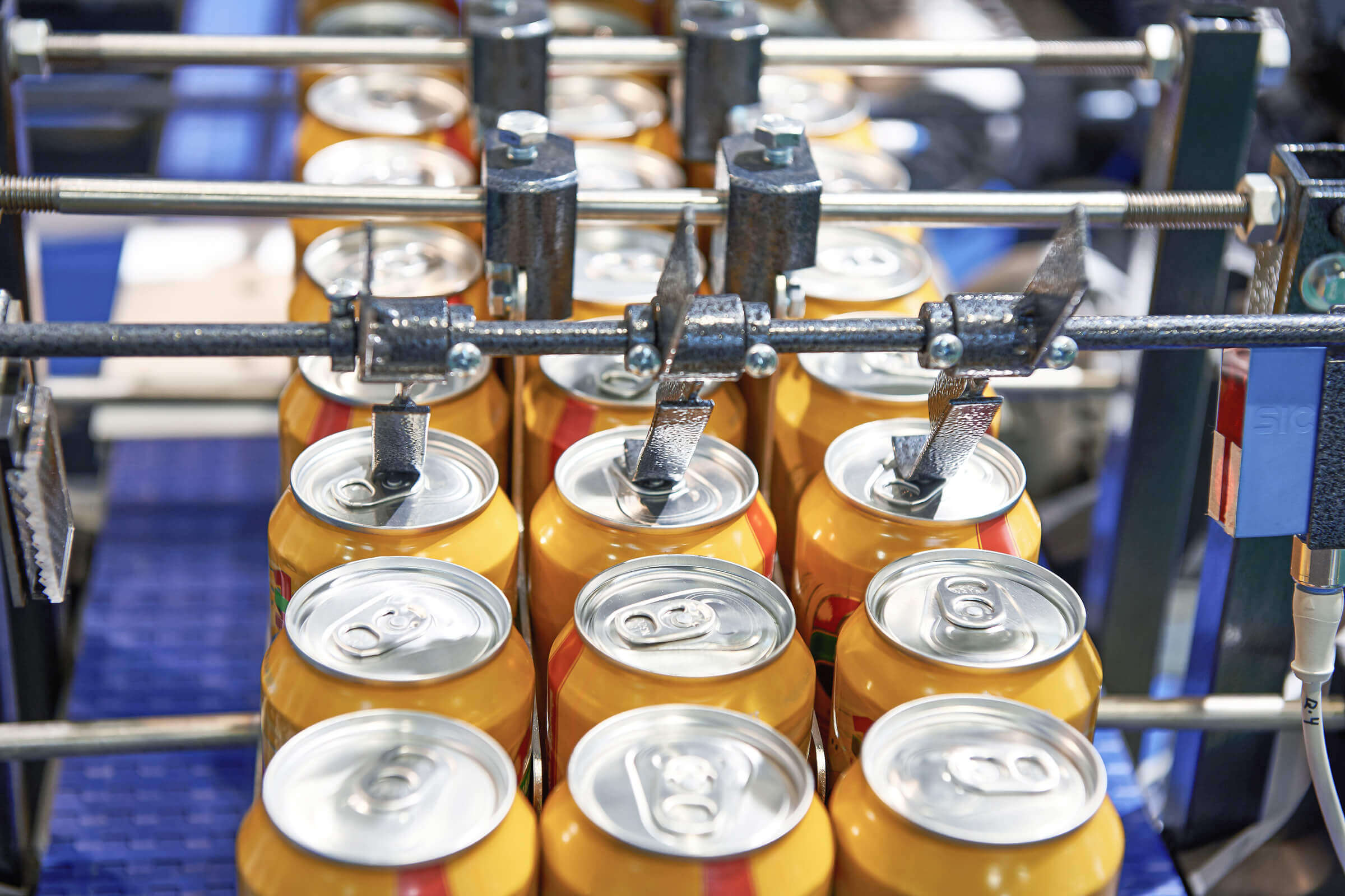 Aluminium can rejects after filling process