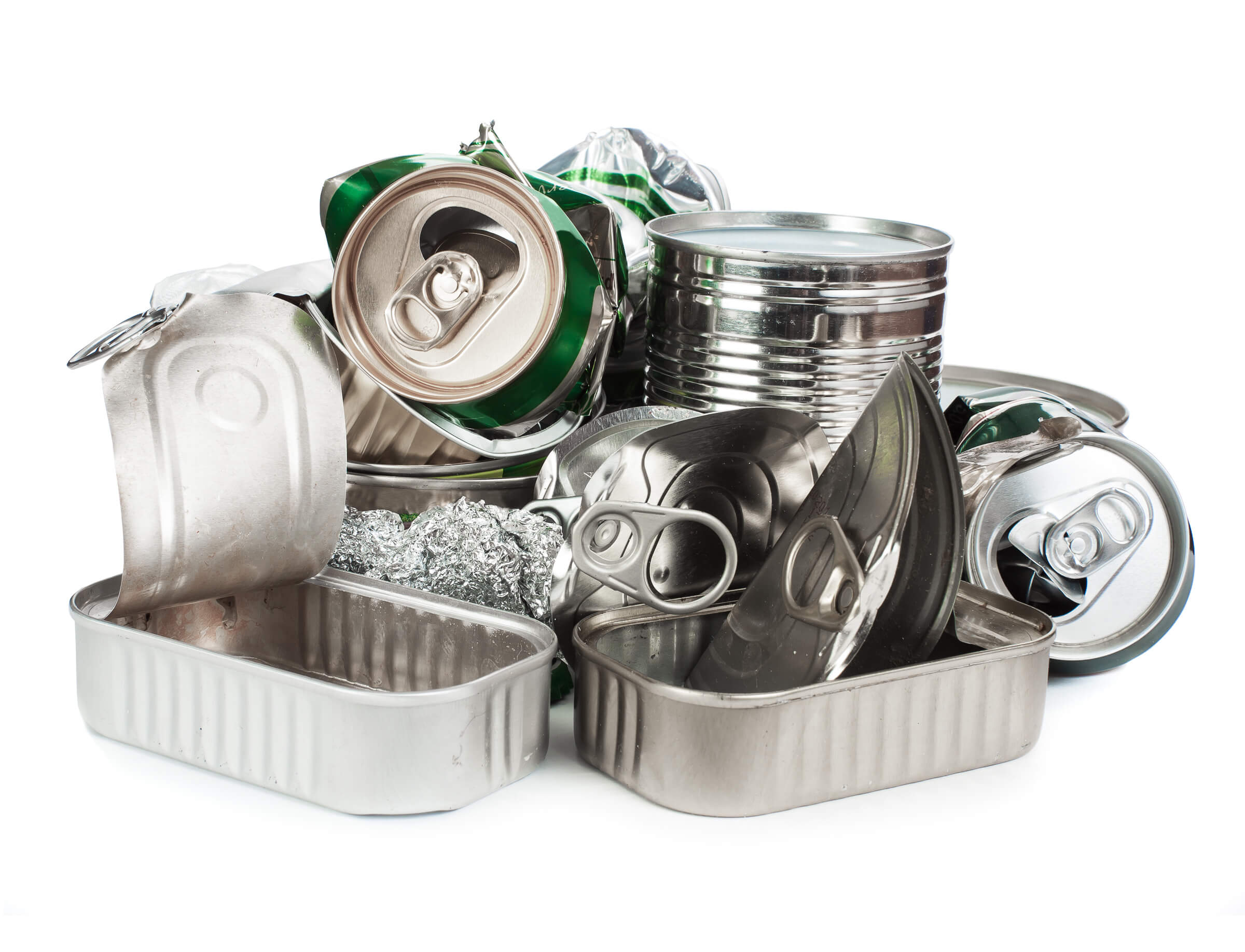 Waste from production such as food cans and aluminium cans