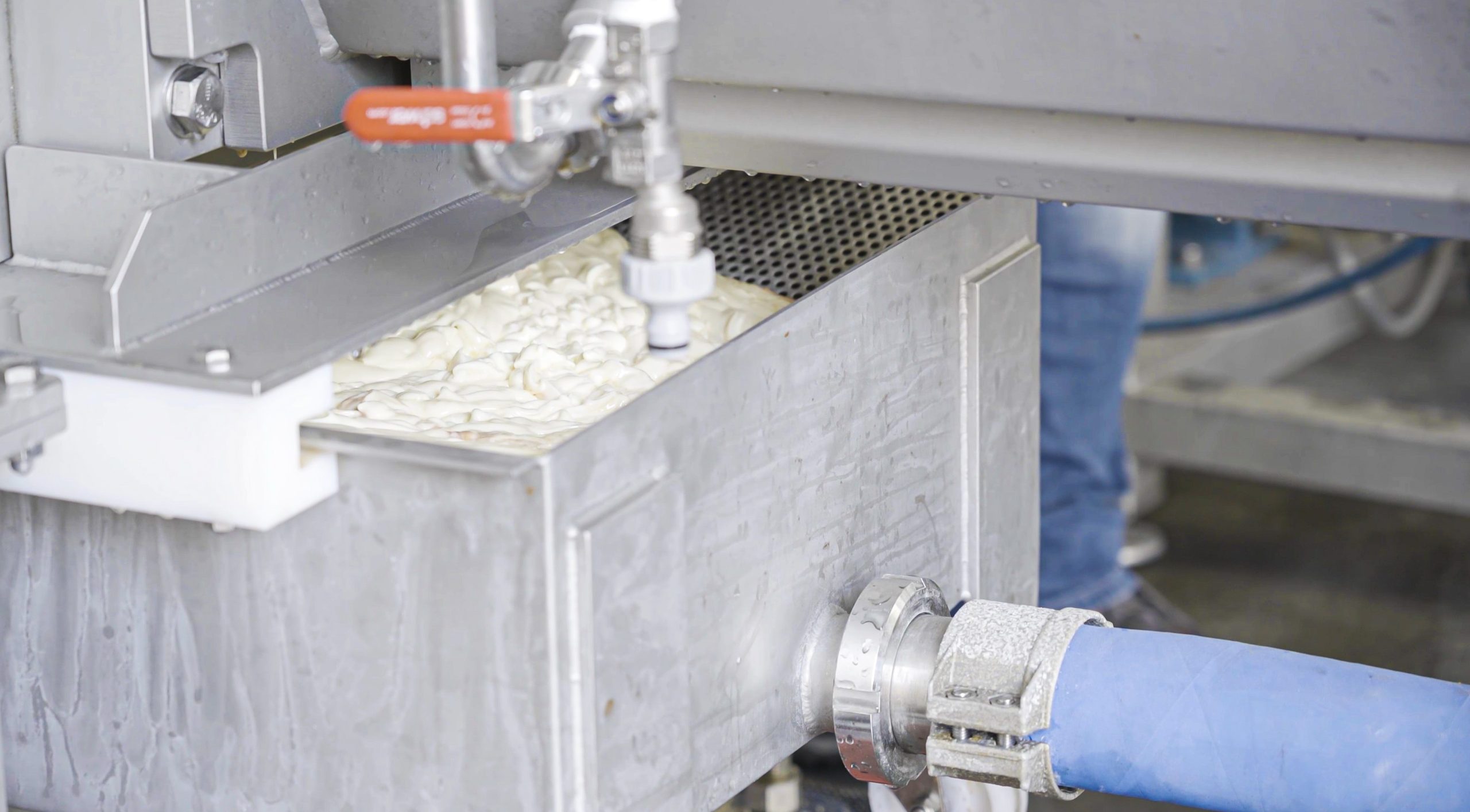 Mayonnaise extracted from bottles during rework process