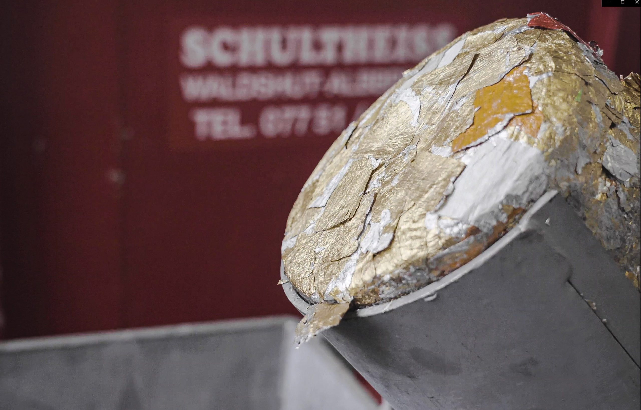 Aluminium labels from beer bottles