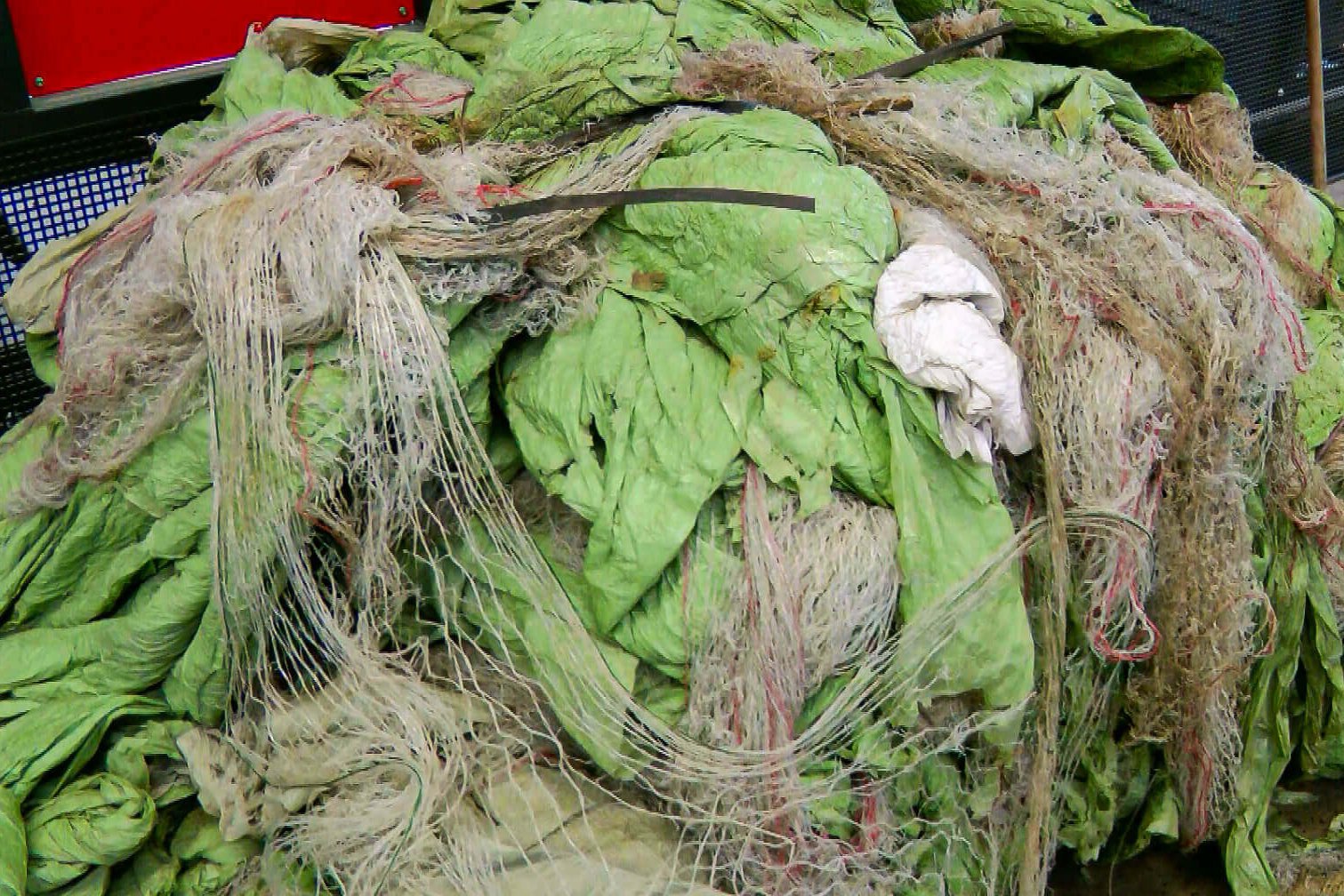 Contaminated agricultural film, bale nets and baler twine