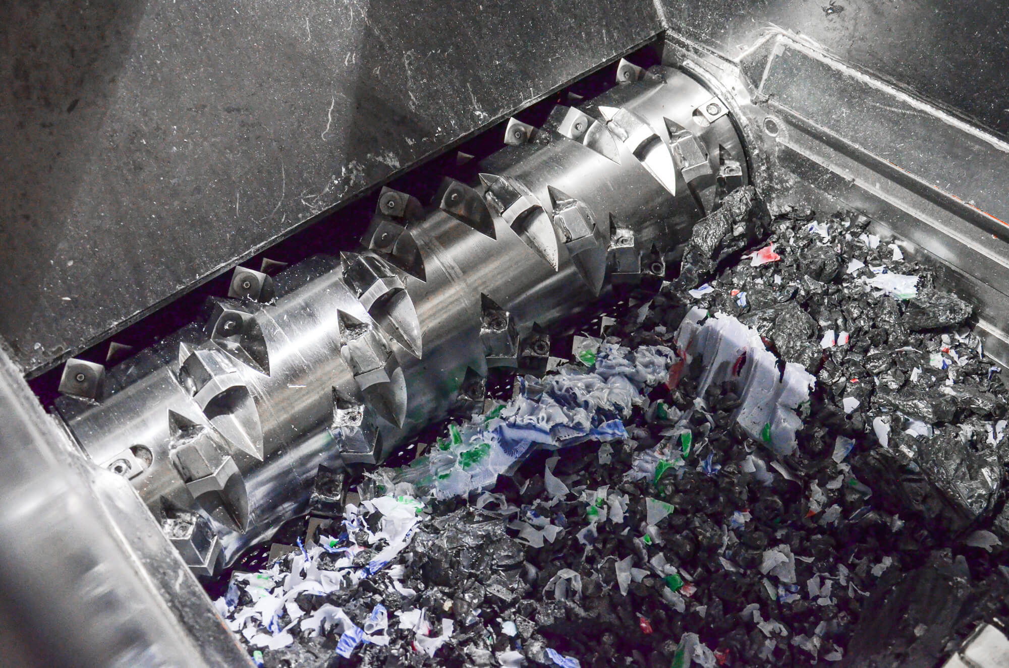PP lumps are shredded in the WEIMA shredder
