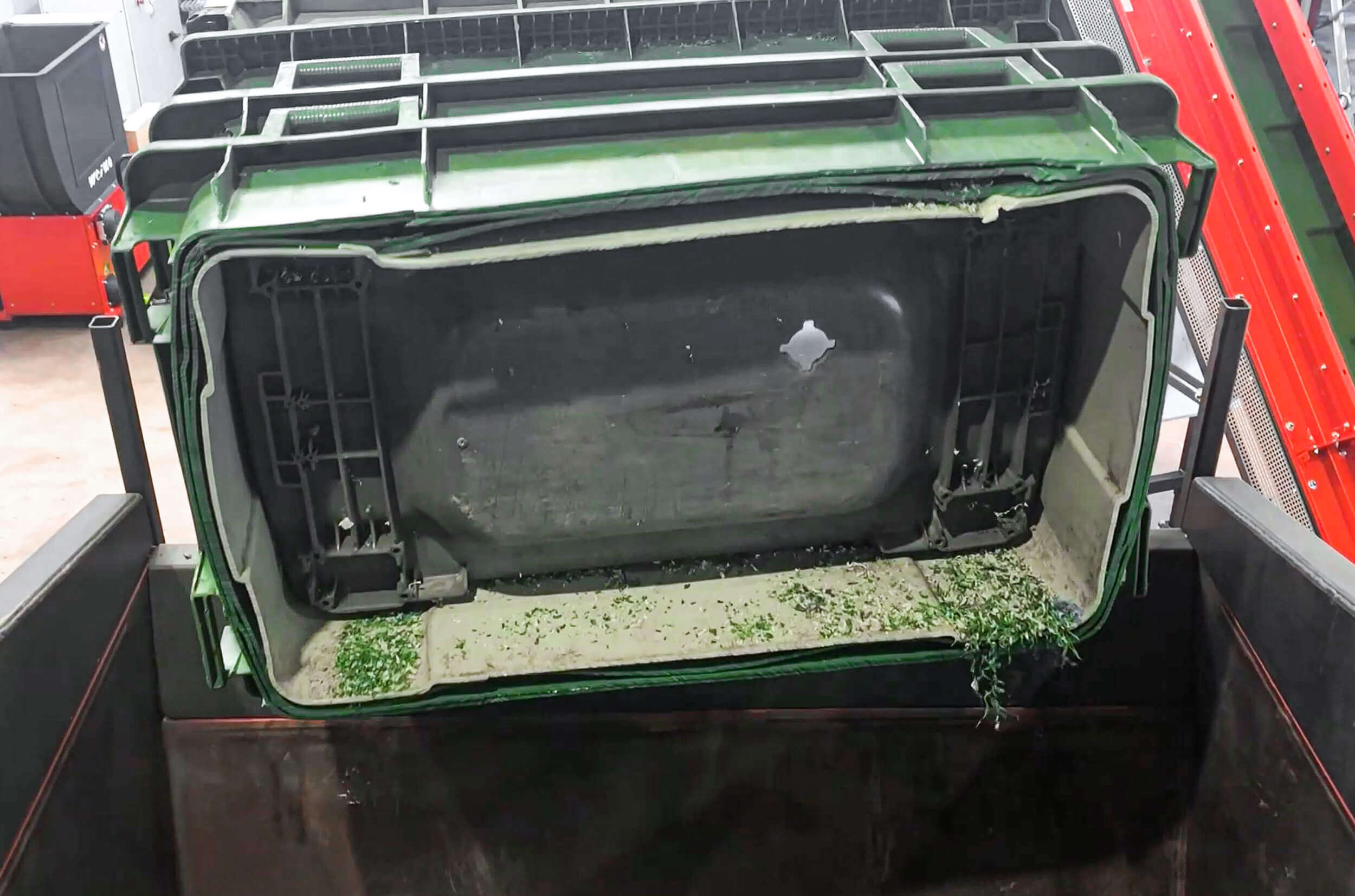 Sorted plastic bin waste