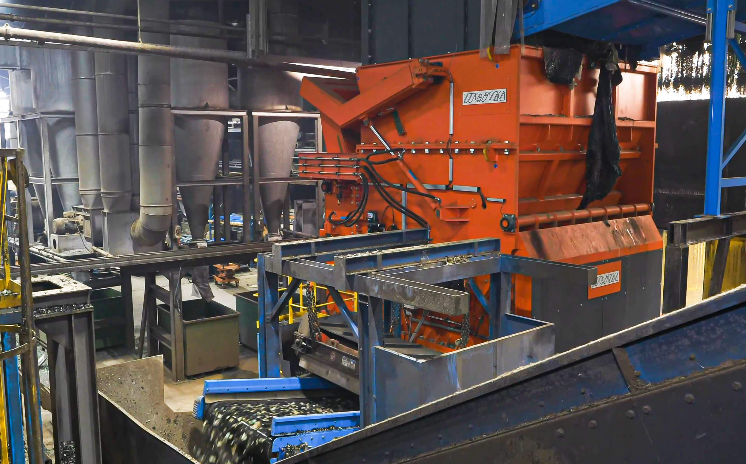 WEIMA PreCut shreds contaminated agriculture film waste
