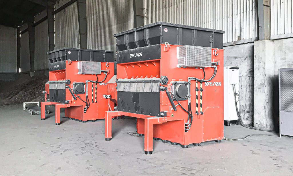 WKS 2200 shredders grind wood waste in Vietnam