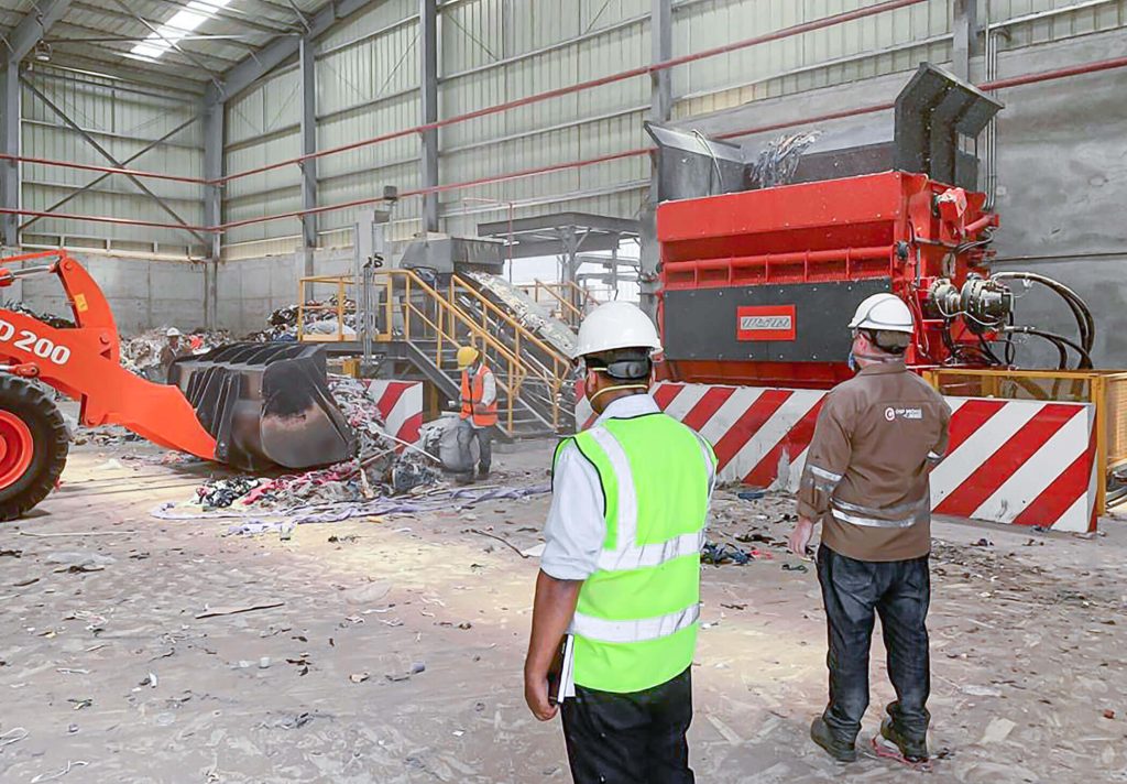 Commercial waste shredder from WEIMA in Cambodia