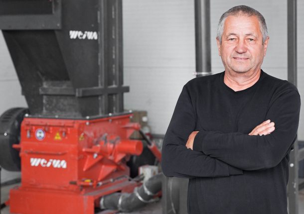 WSM secondary shredder for recycling of plastic waste at SuperBon in Romania