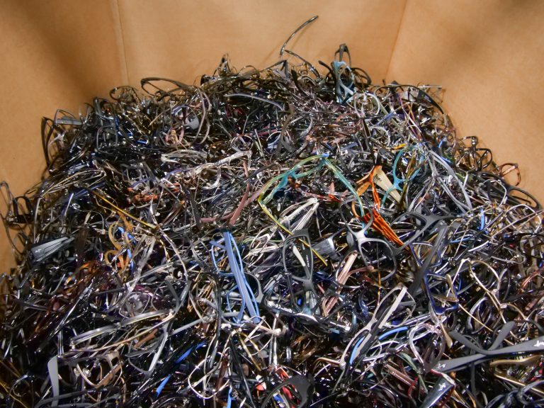 Returned frames are also collected for pickup in a gaylord box.