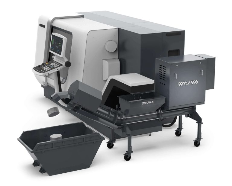 Draining and compressing of metal chips with WEIMA C.200 chip press