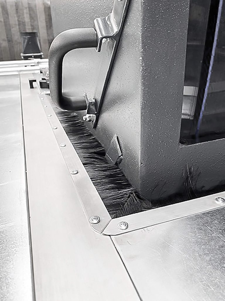 detail view on wnz granulator noise reduction box