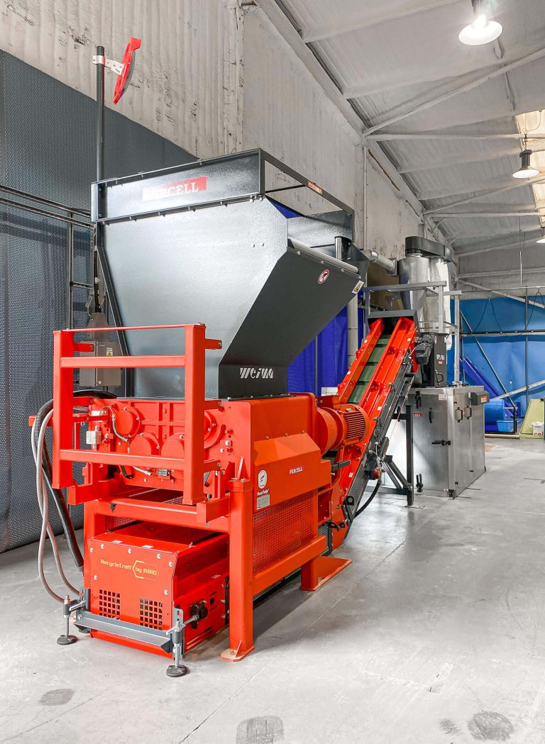 orange weima four shaft shredder model zm at plastipack