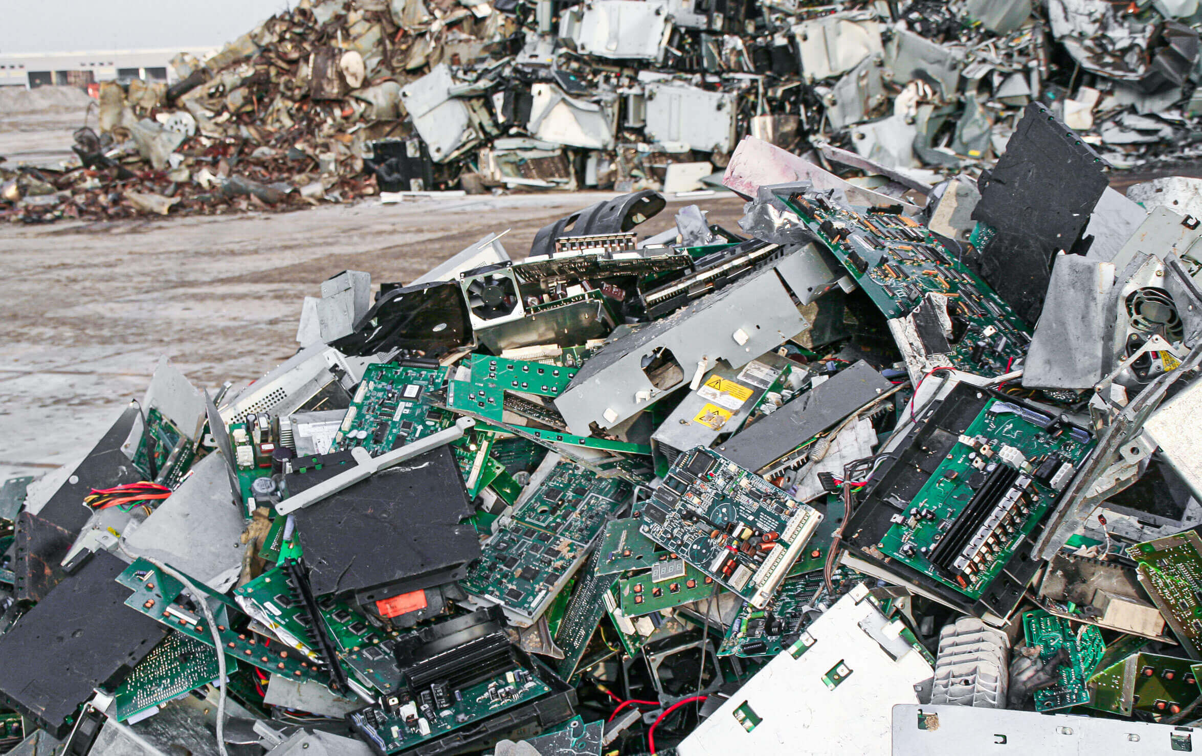 piles of e-waste