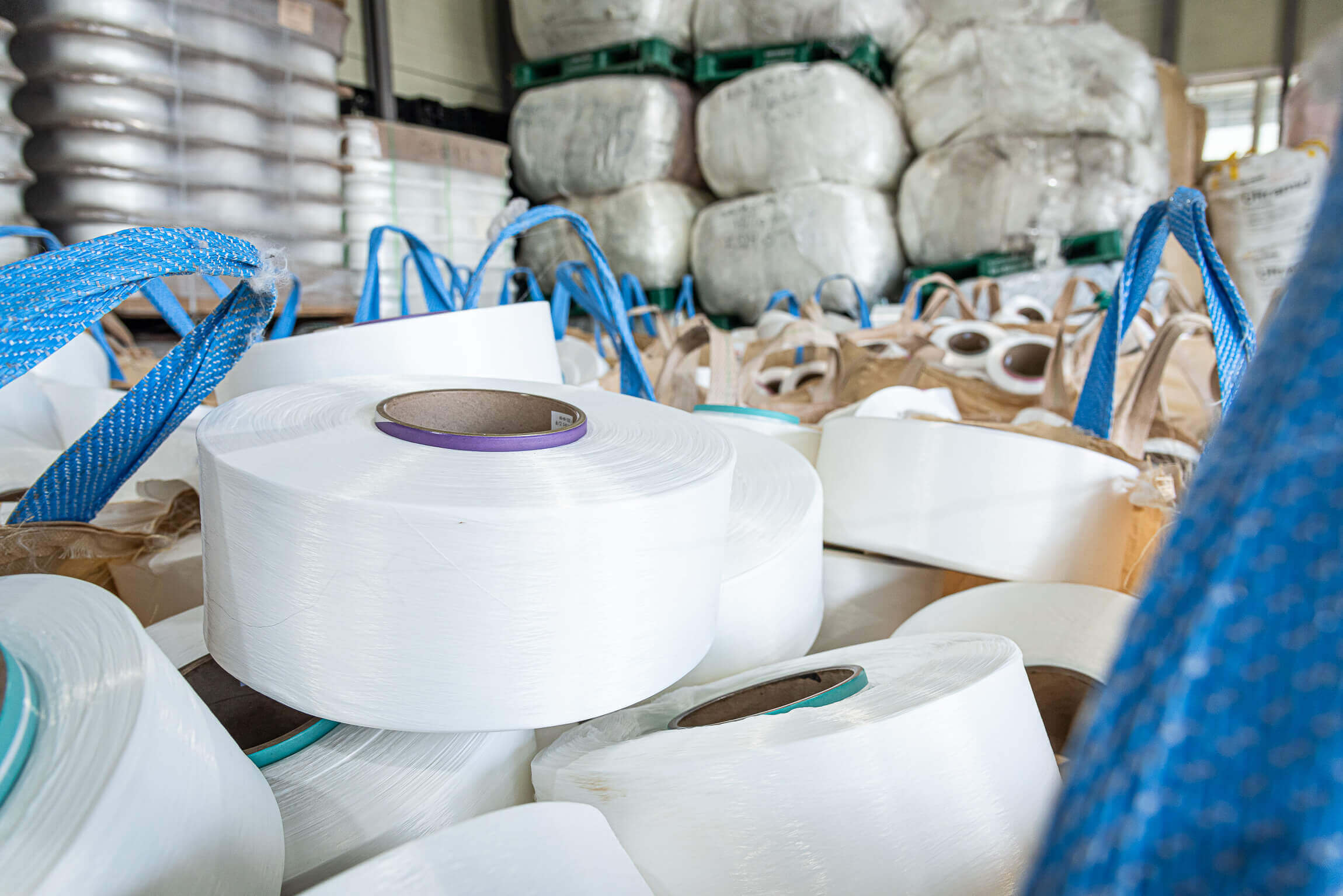 Nylon yarn inside a container
