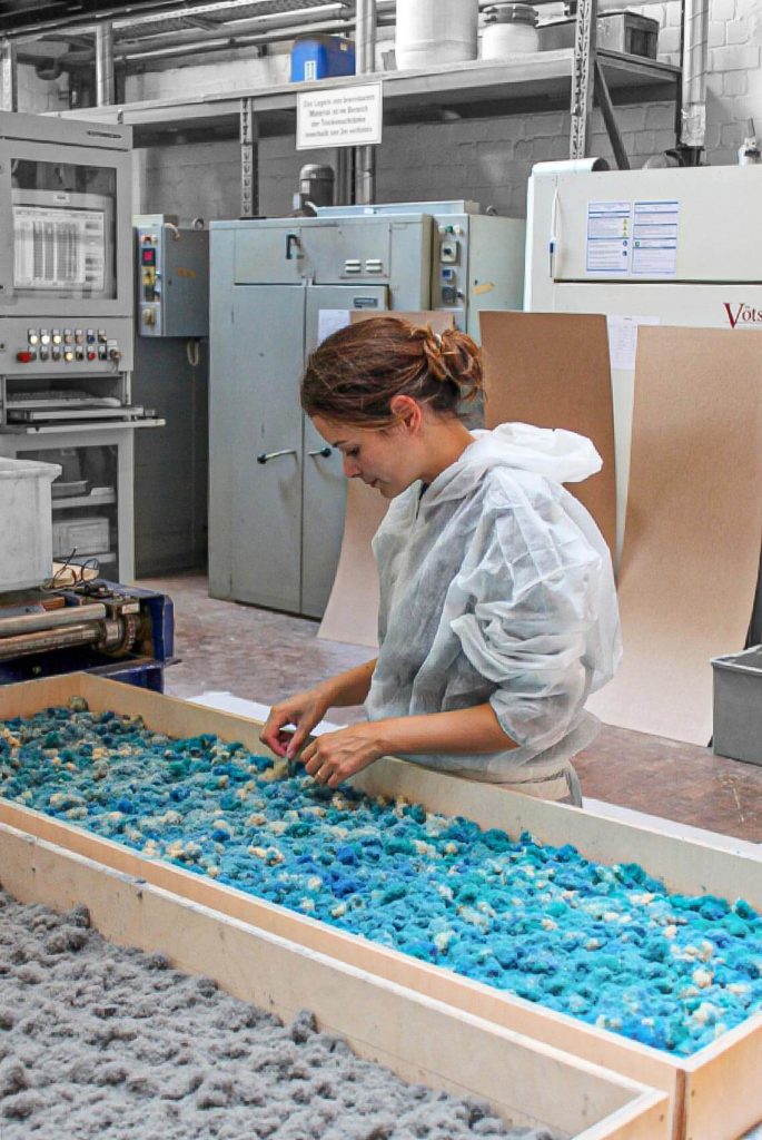 Sofia Souidi creating blue Superwood