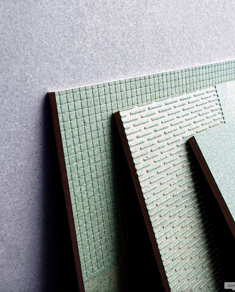 Superwood board with different textures